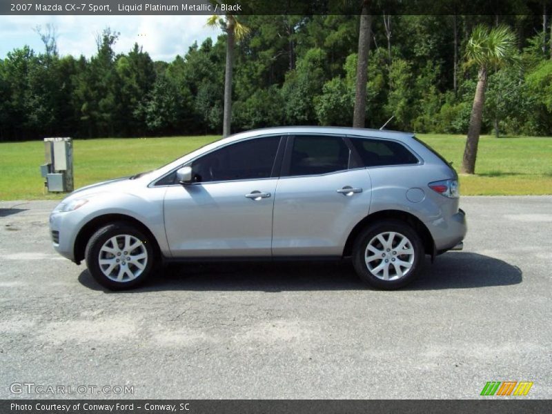 Liquid Platinum Metallic / Black 2007 Mazda CX-7 Sport