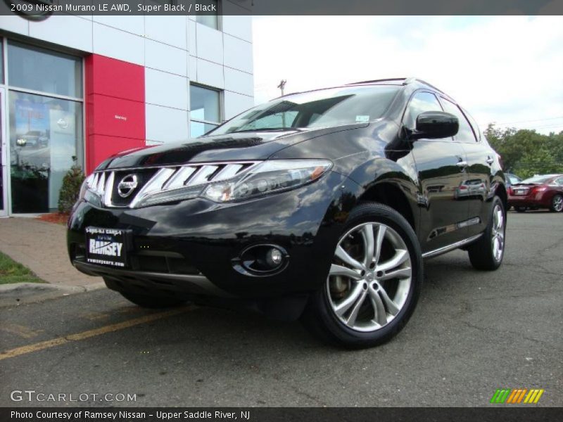 Super Black / Black 2009 Nissan Murano LE AWD