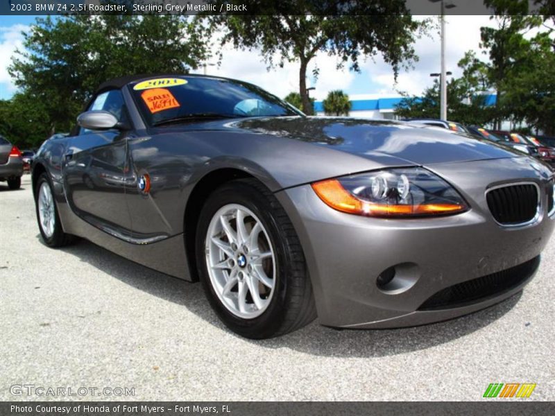 Sterling Grey Metallic / Black 2003 BMW Z4 2.5i Roadster