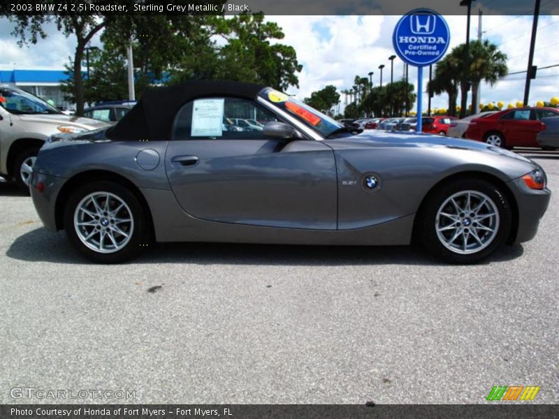 Sterling Grey Metallic / Black 2003 BMW Z4 2.5i Roadster