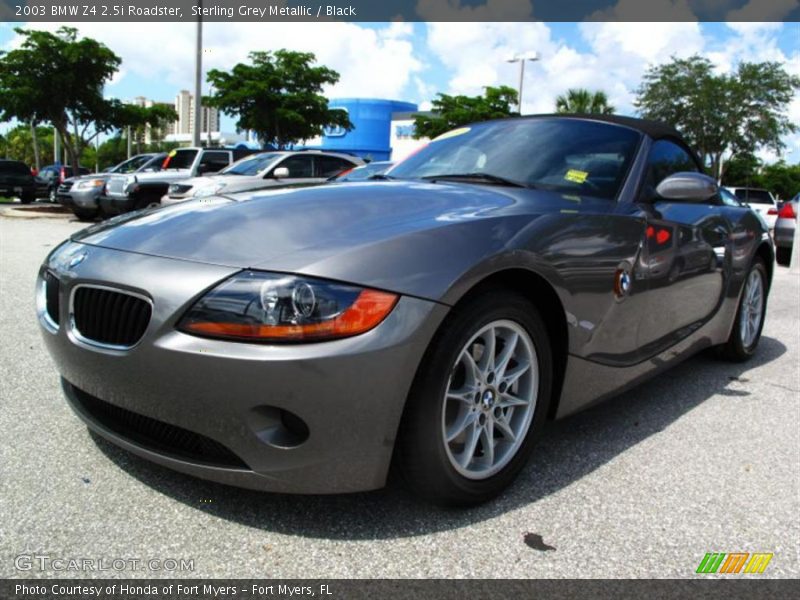 Sterling Grey Metallic / Black 2003 BMW Z4 2.5i Roadster