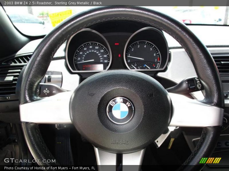 Sterling Grey Metallic / Black 2003 BMW Z4 2.5i Roadster
