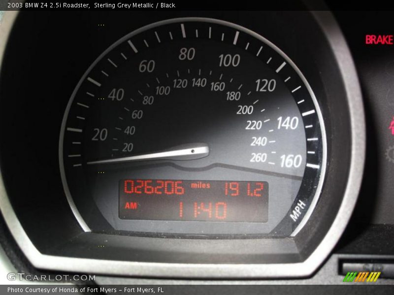 Sterling Grey Metallic / Black 2003 BMW Z4 2.5i Roadster