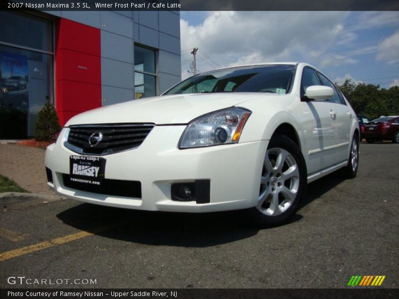 Winter Frost Pearl / Cafe Latte 2007 Nissan Maxima 3.5 SL