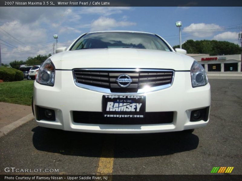 Winter Frost Pearl / Cafe Latte 2007 Nissan Maxima 3.5 SL