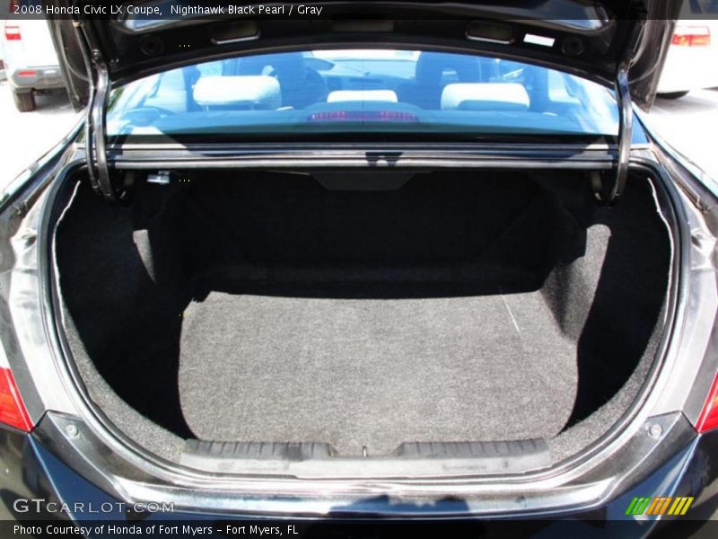 Nighthawk Black Pearl / Gray 2008 Honda Civic LX Coupe