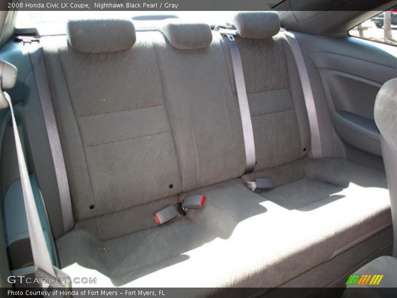 Nighthawk Black Pearl / Gray 2008 Honda Civic LX Coupe