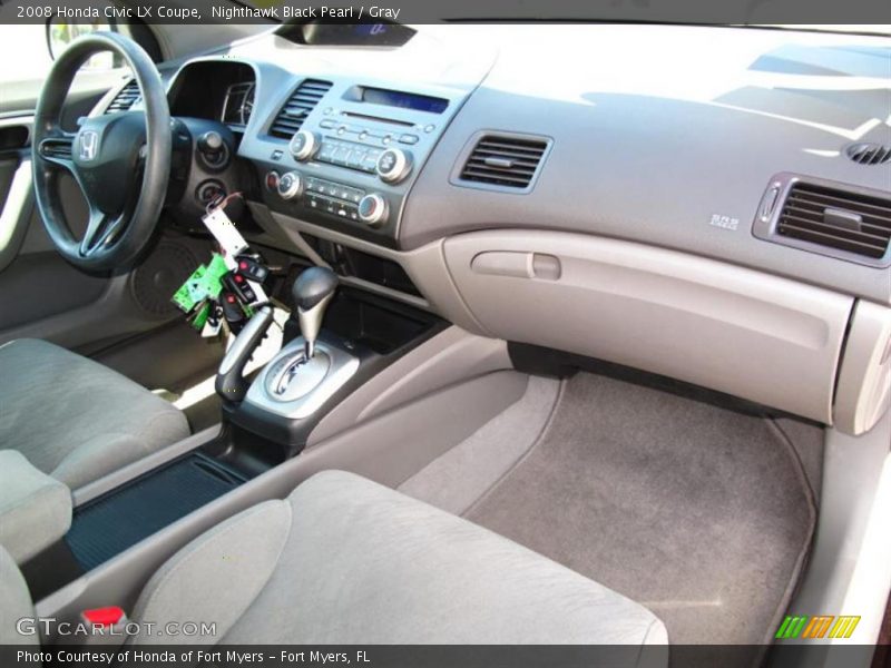Nighthawk Black Pearl / Gray 2008 Honda Civic LX Coupe