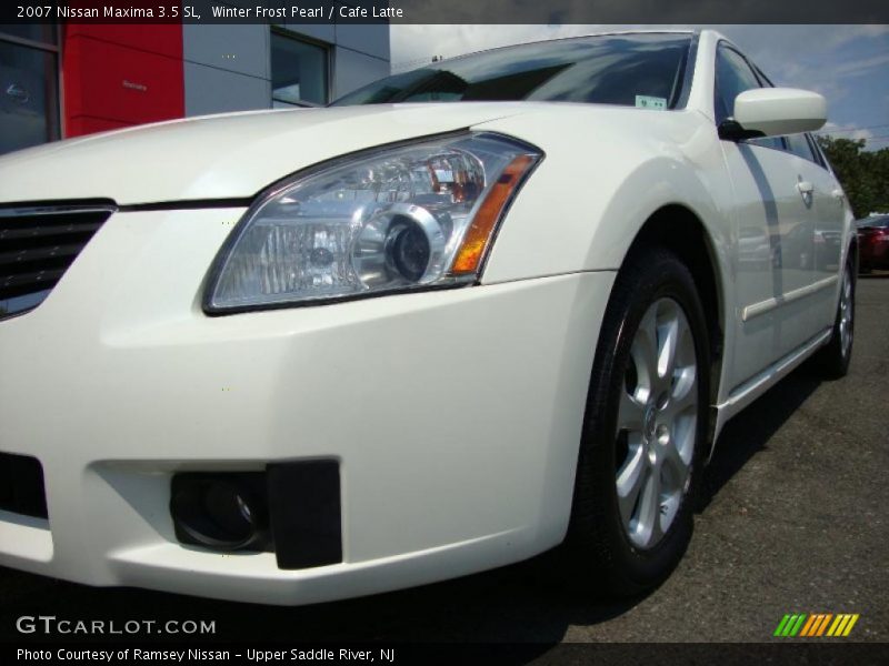 Winter Frost Pearl / Cafe Latte 2007 Nissan Maxima 3.5 SL