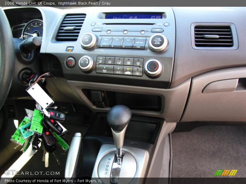 Nighthawk Black Pearl / Gray 2008 Honda Civic LX Coupe