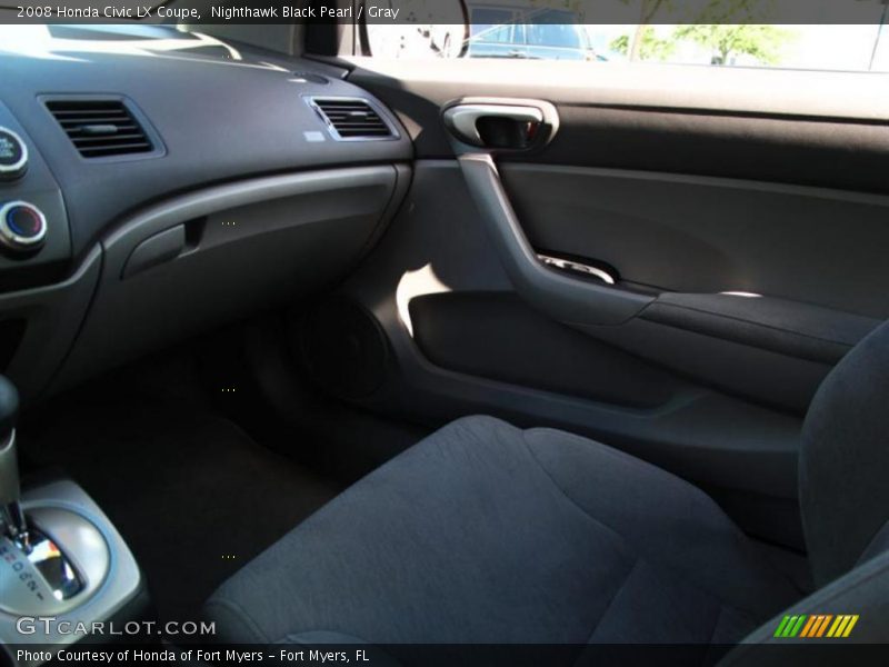 Nighthawk Black Pearl / Gray 2008 Honda Civic LX Coupe