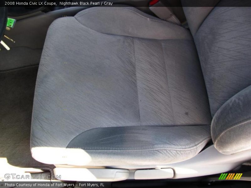 Nighthawk Black Pearl / Gray 2008 Honda Civic LX Coupe