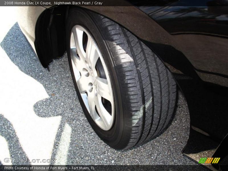 Nighthawk Black Pearl / Gray 2008 Honda Civic LX Coupe