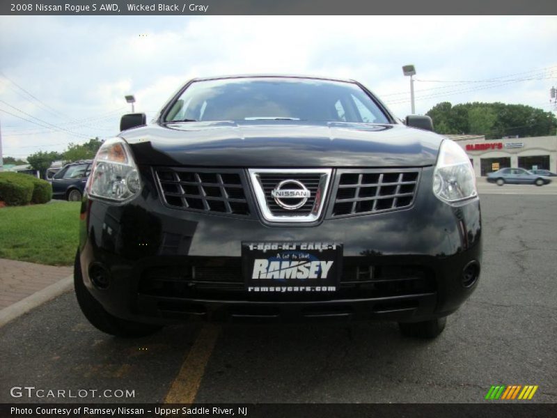 Wicked Black / Gray 2008 Nissan Rogue S AWD