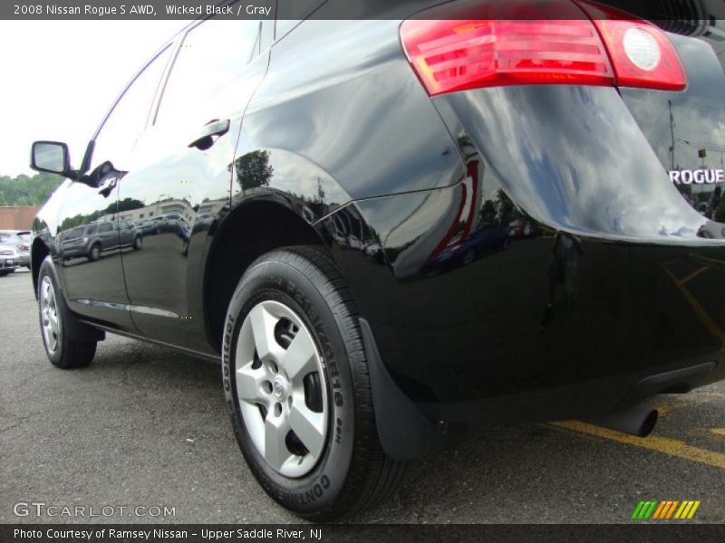 Wicked Black / Gray 2008 Nissan Rogue S AWD