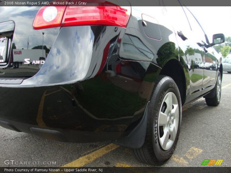 Wicked Black / Gray 2008 Nissan Rogue S AWD