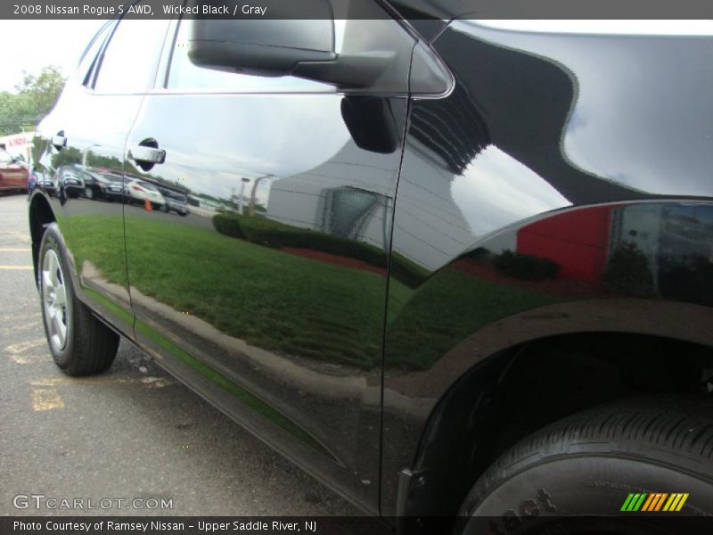 Wicked Black / Gray 2008 Nissan Rogue S AWD