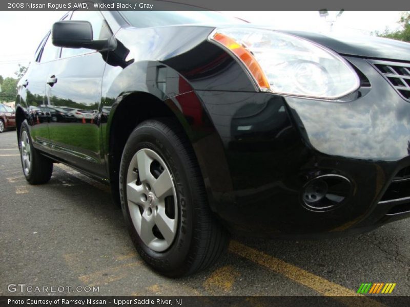 Wicked Black / Gray 2008 Nissan Rogue S AWD