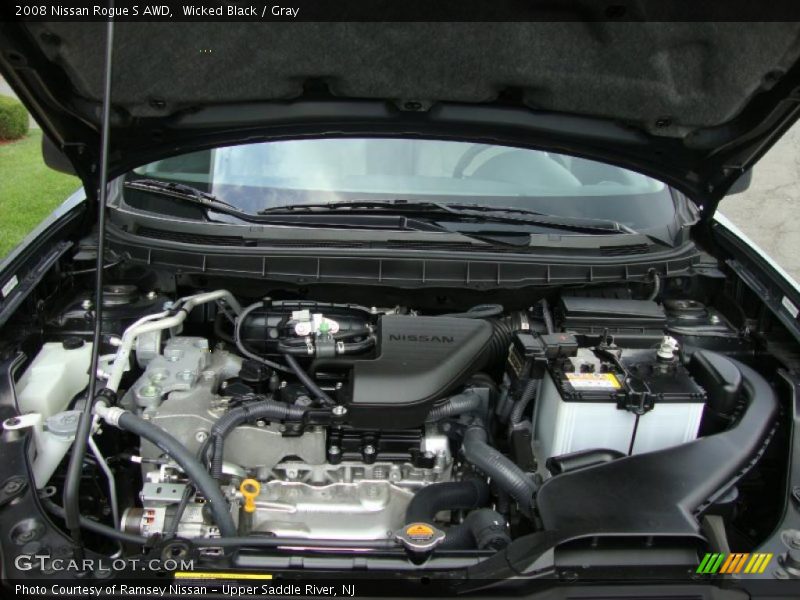Wicked Black / Gray 2008 Nissan Rogue S AWD