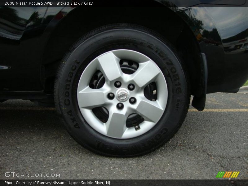 Wicked Black / Gray 2008 Nissan Rogue S AWD