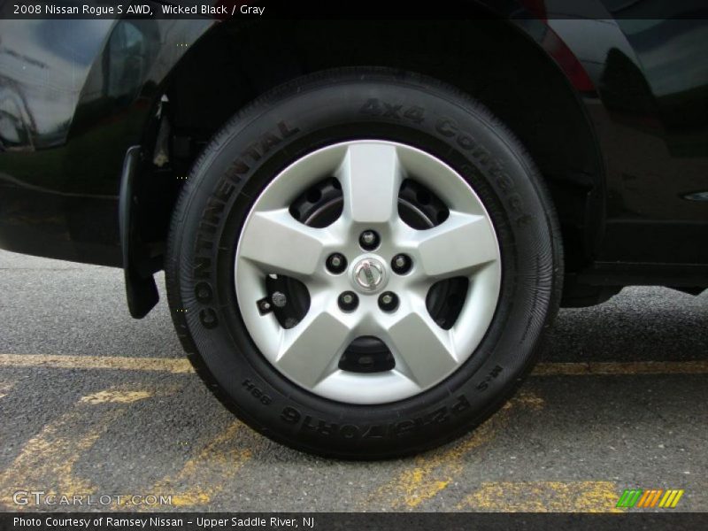 Wicked Black / Gray 2008 Nissan Rogue S AWD