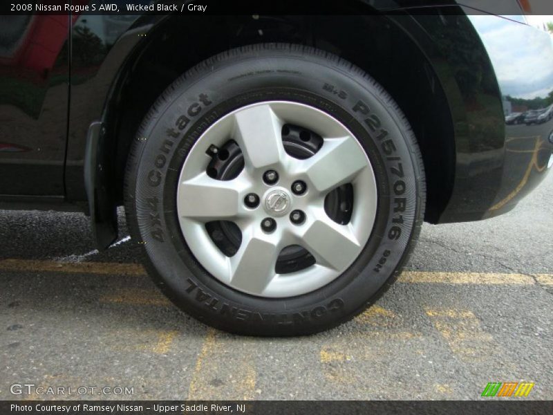 Wicked Black / Gray 2008 Nissan Rogue S AWD