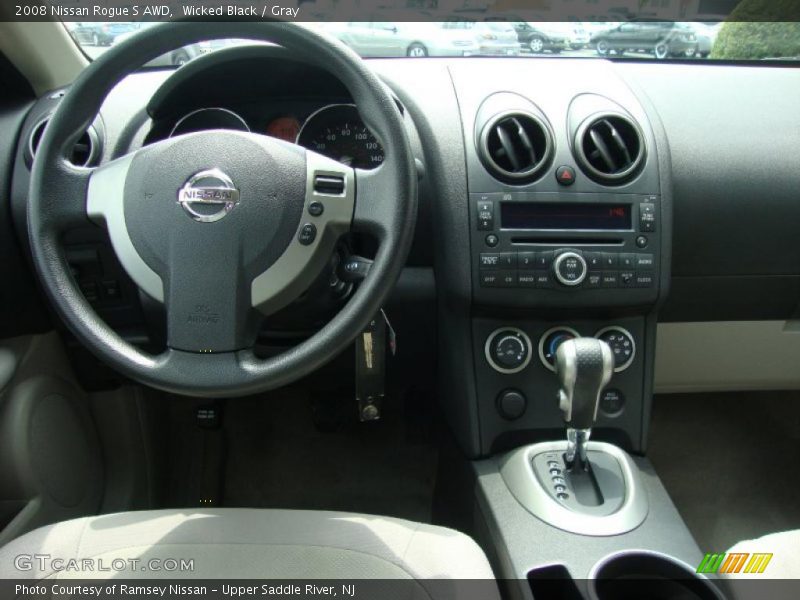 Wicked Black / Gray 2008 Nissan Rogue S AWD