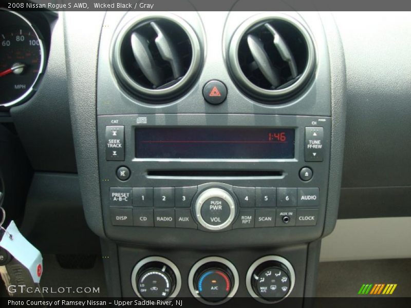 Wicked Black / Gray 2008 Nissan Rogue S AWD