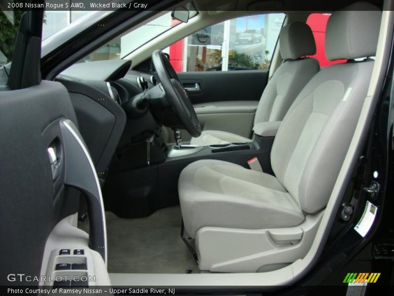 Wicked Black / Gray 2008 Nissan Rogue S AWD