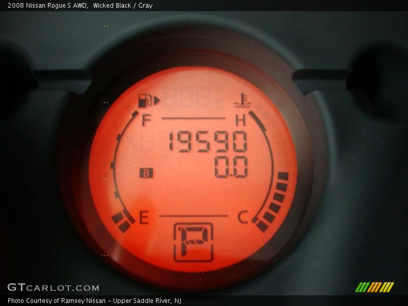 Wicked Black / Gray 2008 Nissan Rogue S AWD