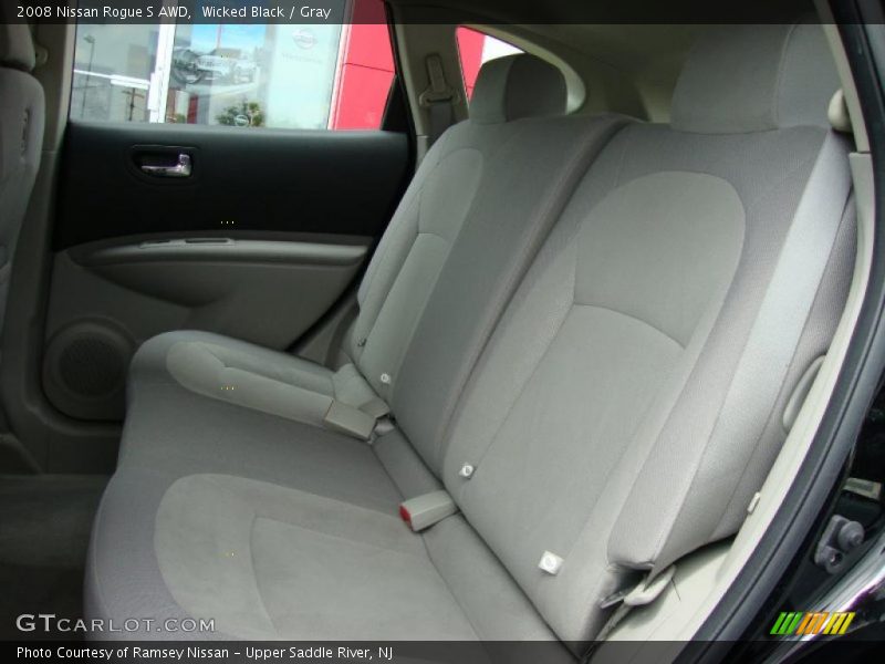 Wicked Black / Gray 2008 Nissan Rogue S AWD