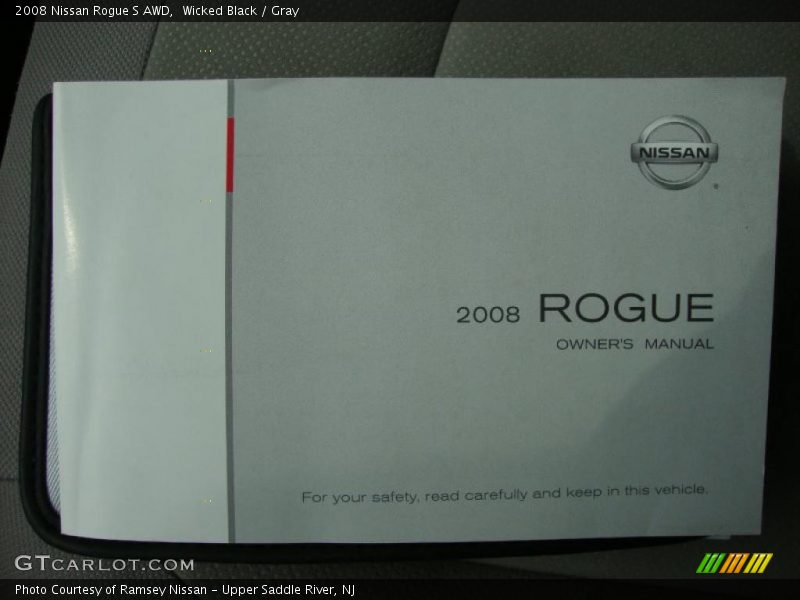 Wicked Black / Gray 2008 Nissan Rogue S AWD