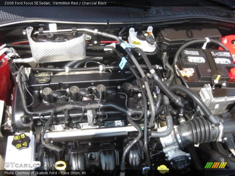 Vermillion Red / Charcoal Black 2008 Ford Focus SE Sedan