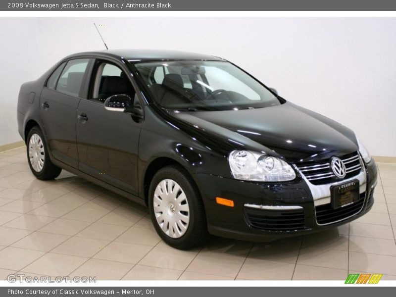 Black / Anthracite Black 2008 Volkswagen Jetta S Sedan
