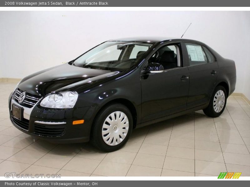 Black / Anthracite Black 2008 Volkswagen Jetta S Sedan