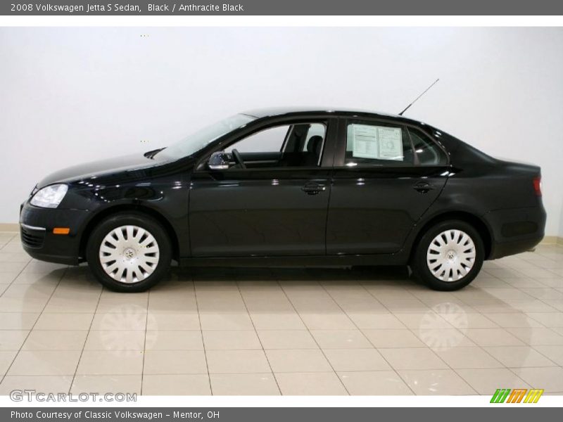 Black / Anthracite Black 2008 Volkswagen Jetta S Sedan