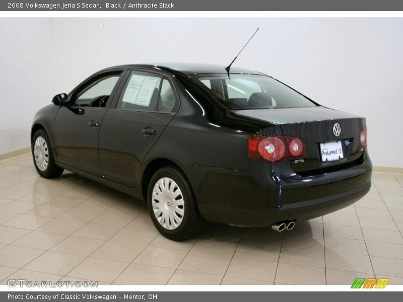 Black / Anthracite Black 2008 Volkswagen Jetta S Sedan