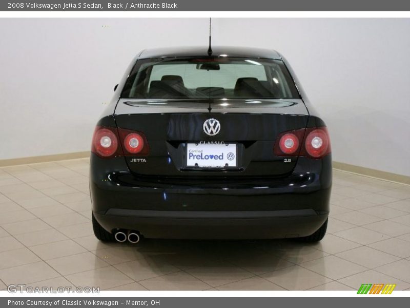 Black / Anthracite Black 2008 Volkswagen Jetta S Sedan