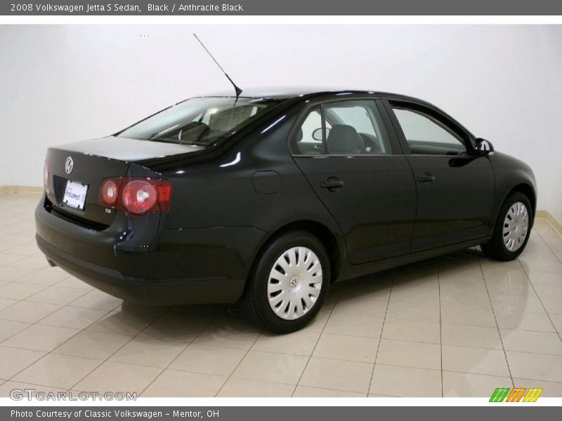 Black / Anthracite Black 2008 Volkswagen Jetta S Sedan
