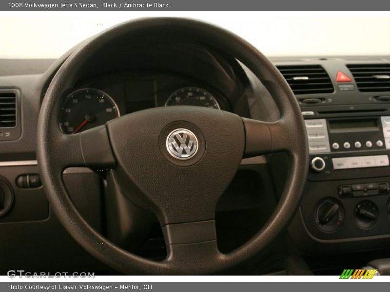 Black / Anthracite Black 2008 Volkswagen Jetta S Sedan