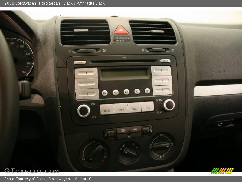 Black / Anthracite Black 2008 Volkswagen Jetta S Sedan