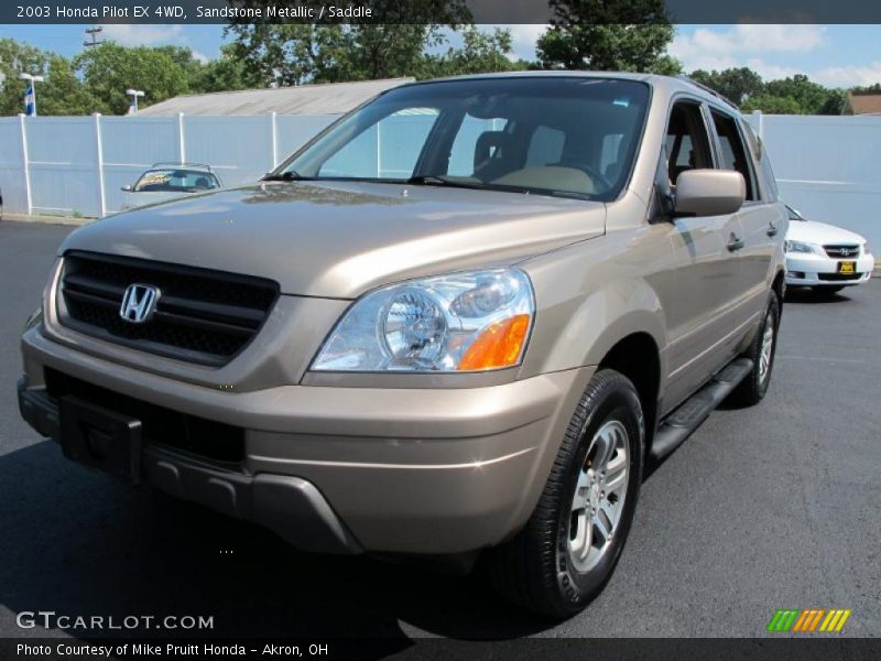Sandstone Metallic / Saddle 2003 Honda Pilot EX 4WD