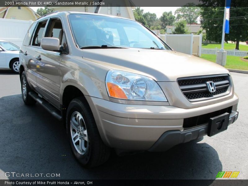 Sandstone Metallic / Saddle 2003 Honda Pilot EX 4WD