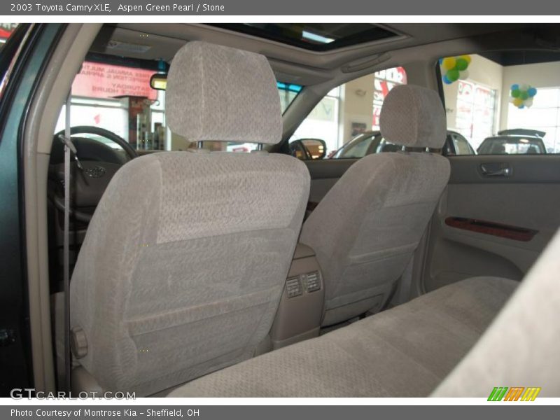 Aspen Green Pearl / Stone 2003 Toyota Camry XLE