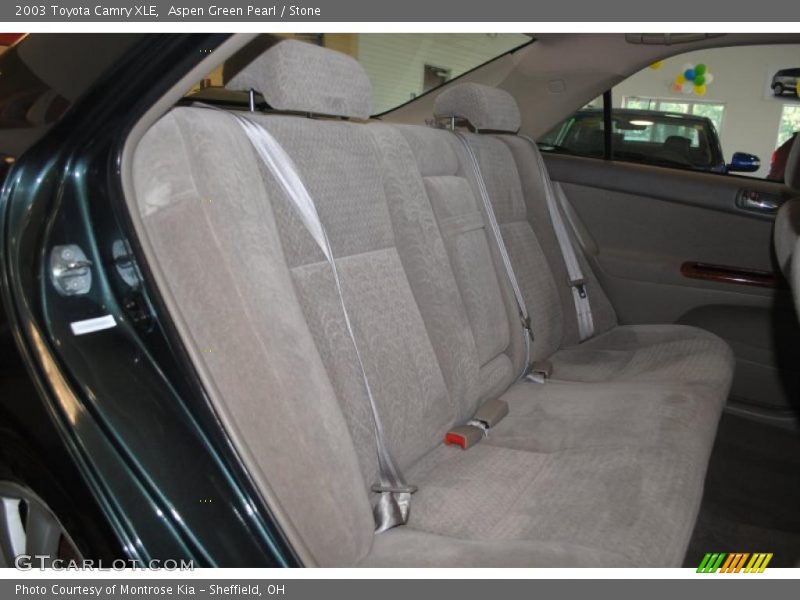 Aspen Green Pearl / Stone 2003 Toyota Camry XLE
