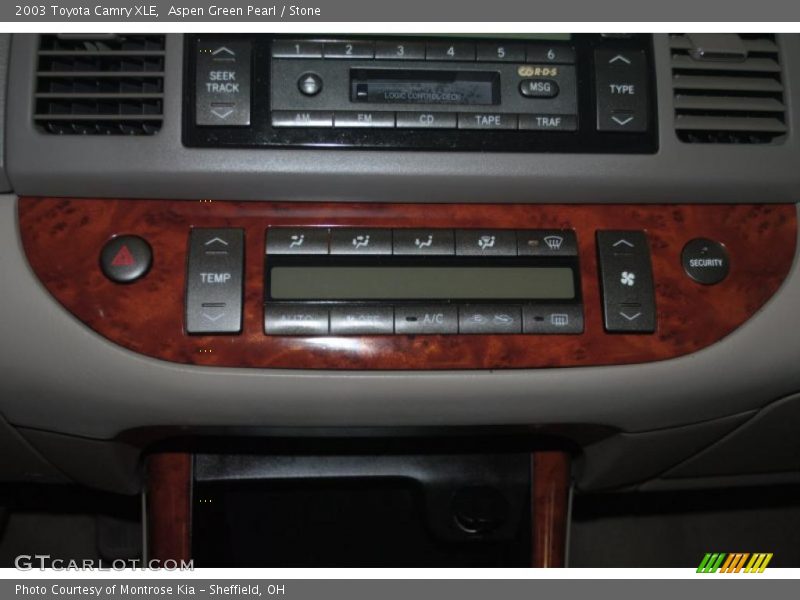 Aspen Green Pearl / Stone 2003 Toyota Camry XLE