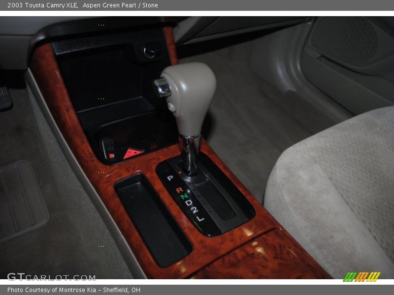 Aspen Green Pearl / Stone 2003 Toyota Camry XLE