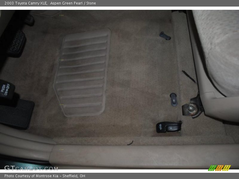 Aspen Green Pearl / Stone 2003 Toyota Camry XLE