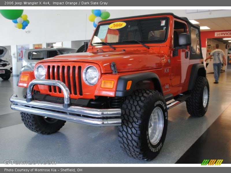 Impact Orange / Dark Slate Gray 2006 Jeep Wrangler X 4x4