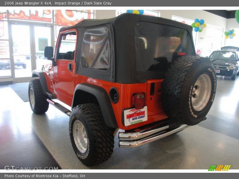 Impact Orange / Dark Slate Gray 2006 Jeep Wrangler X 4x4
